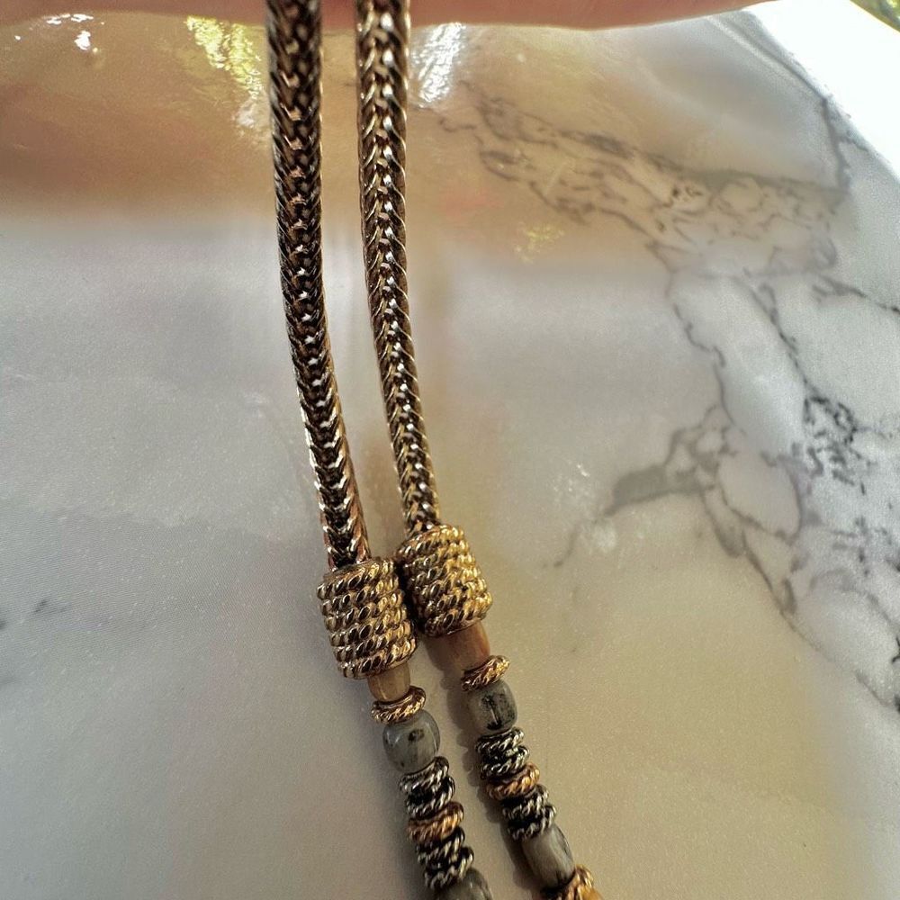 Liz Claiborne vintage abalone pendant necklace - Picture 12 of 13